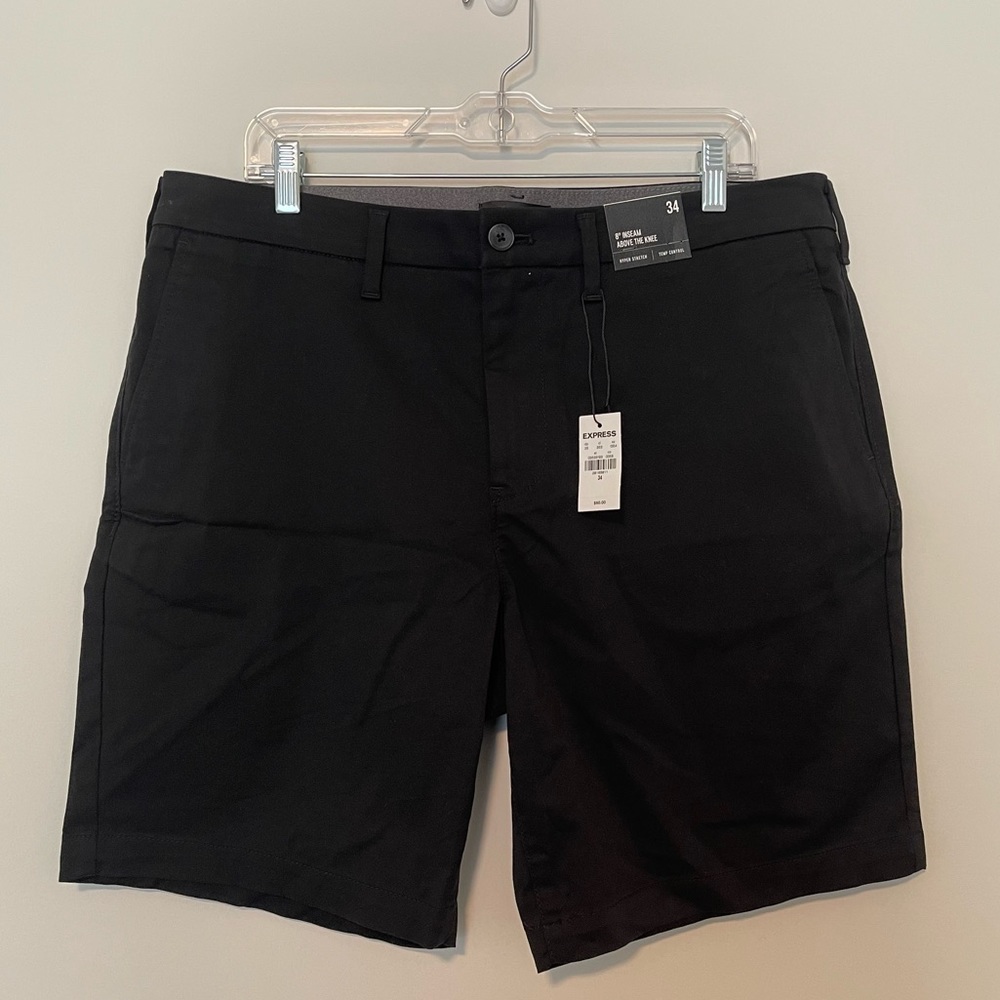 Express Black Khaki Short, size 34 with 8in inseam!
